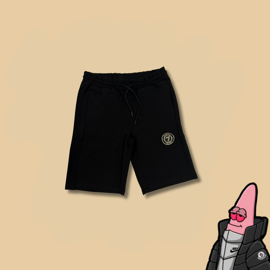 Emporio Armani EA7 Milano Crni Šorc sa Gold Badge