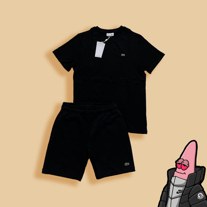 Lacoste Crni Komplet Majica+Šorc