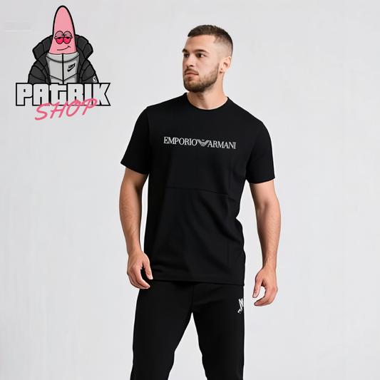 Emporio Armani EA7 Crna majica sa Big Logo Printom