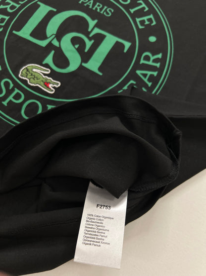 Lacoste Crna Majica sa Big Logo Printom [Loose FIT]