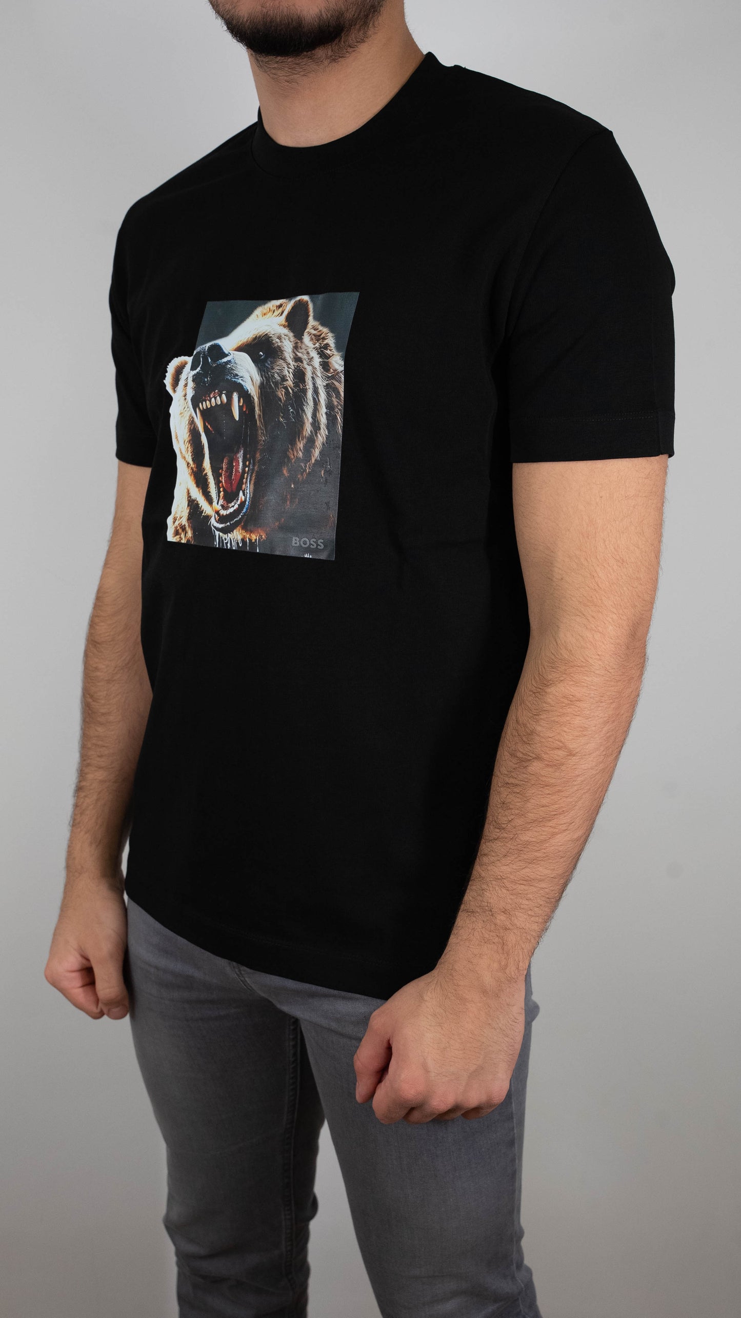 BOSS Crna Majica sa Divljim Medvedom