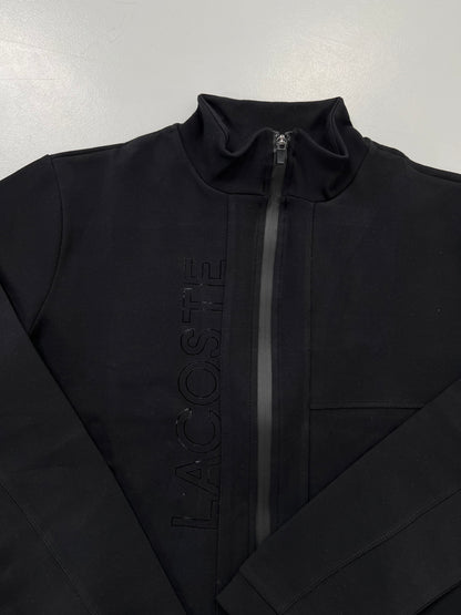 Lacoste Crni Komplet Trenerke sa Text Printom