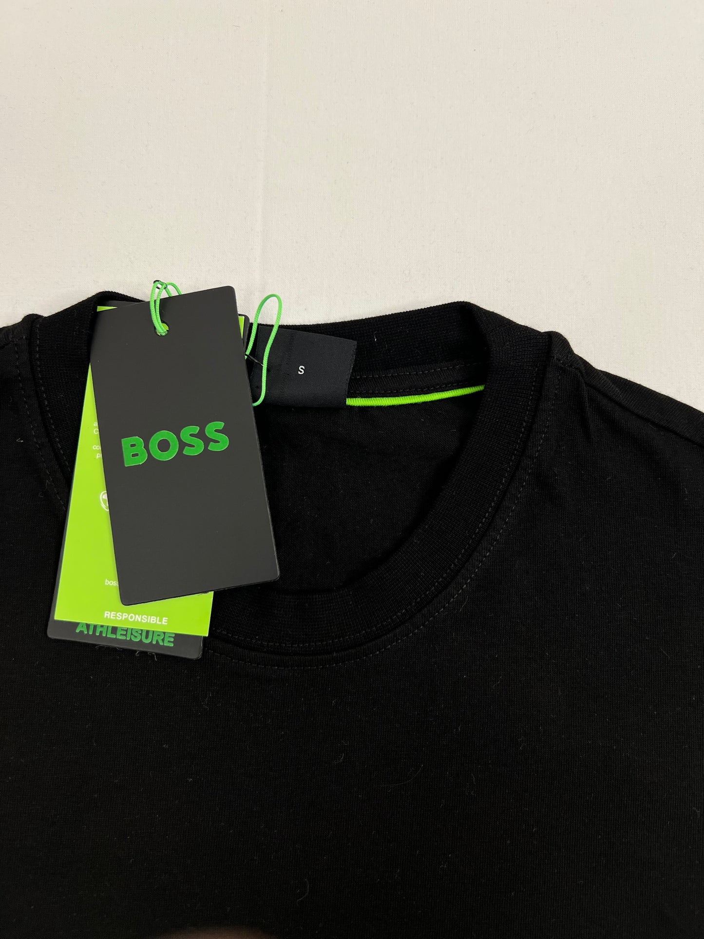 BOSS Crna Majica sa Big BOSS Gumenim Logom