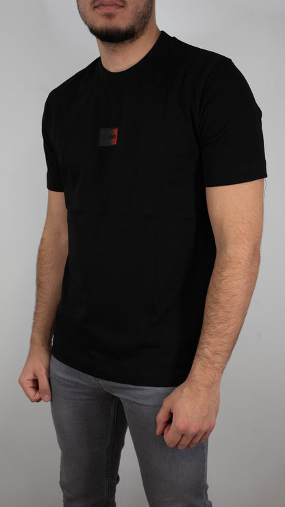 HUGO Crna Majica sa Fade Box Znakom