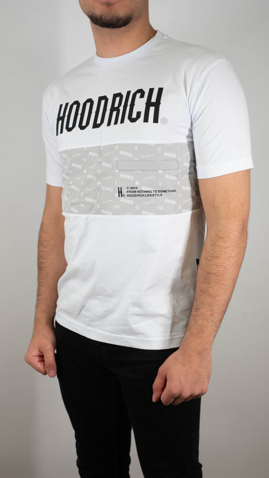 HOODRICH Bela Majica sa Velikim Natpisom i Štek Džepom