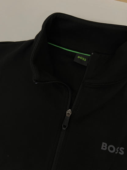 BOSS Crna Komplet Trenerka sa Sivim Logom i Detaljima