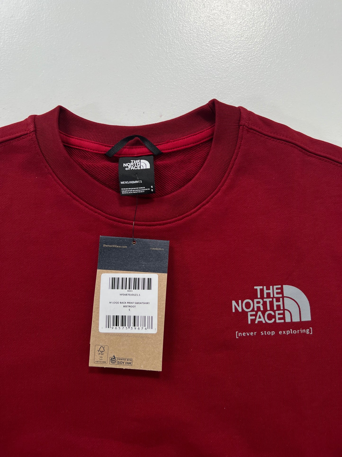 The North Face Bordo Crveni Duks sa Printom na Leðima