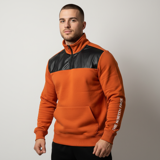 The North Face Narandžasti Hybrid Quarter-Zip Duks