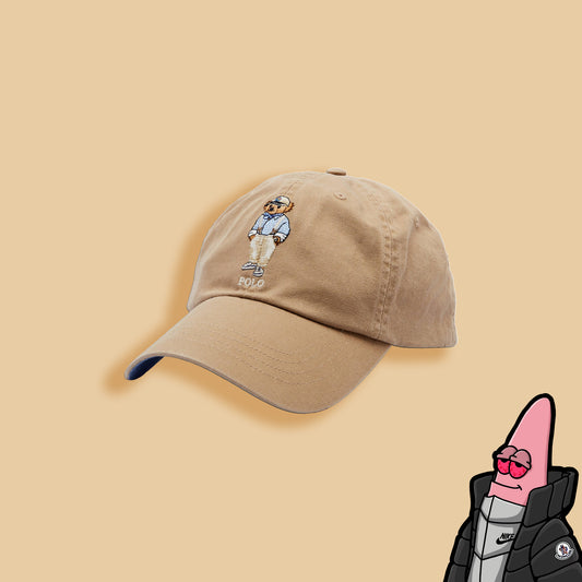 Polo Ralph Lauren Bež Kačket sa Elegant Ušivenim Medvedom