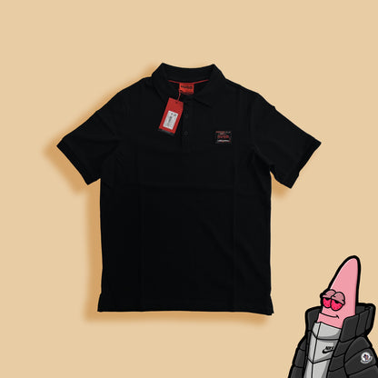 HUGO Crna Polo Majica Liquid Logo Na Grudima