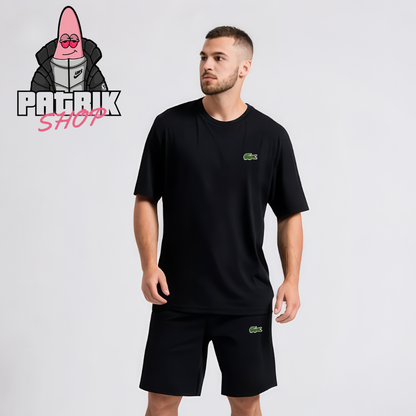 Lacoste Crni Komplet Majica+Šorc