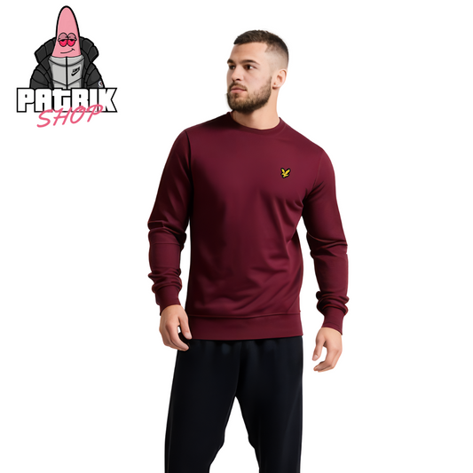 Lyle & Scott Sport Bordo Duks sa Basic Gumenim Logom