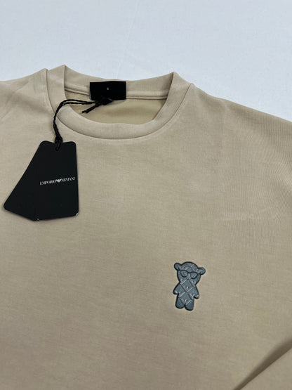 Emporio Armani EA7 Krem Tanki Duks sa EA7 Logom