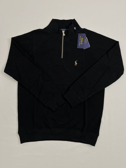 Polo Ralph Lauren Crni Quarter-Zip Duks sa Not Basic Ralph Logom