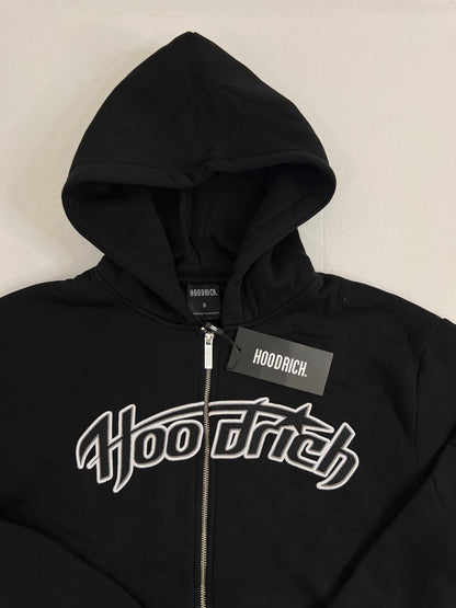 HOODRICH Crni Full-Zip Duks sa Logom
