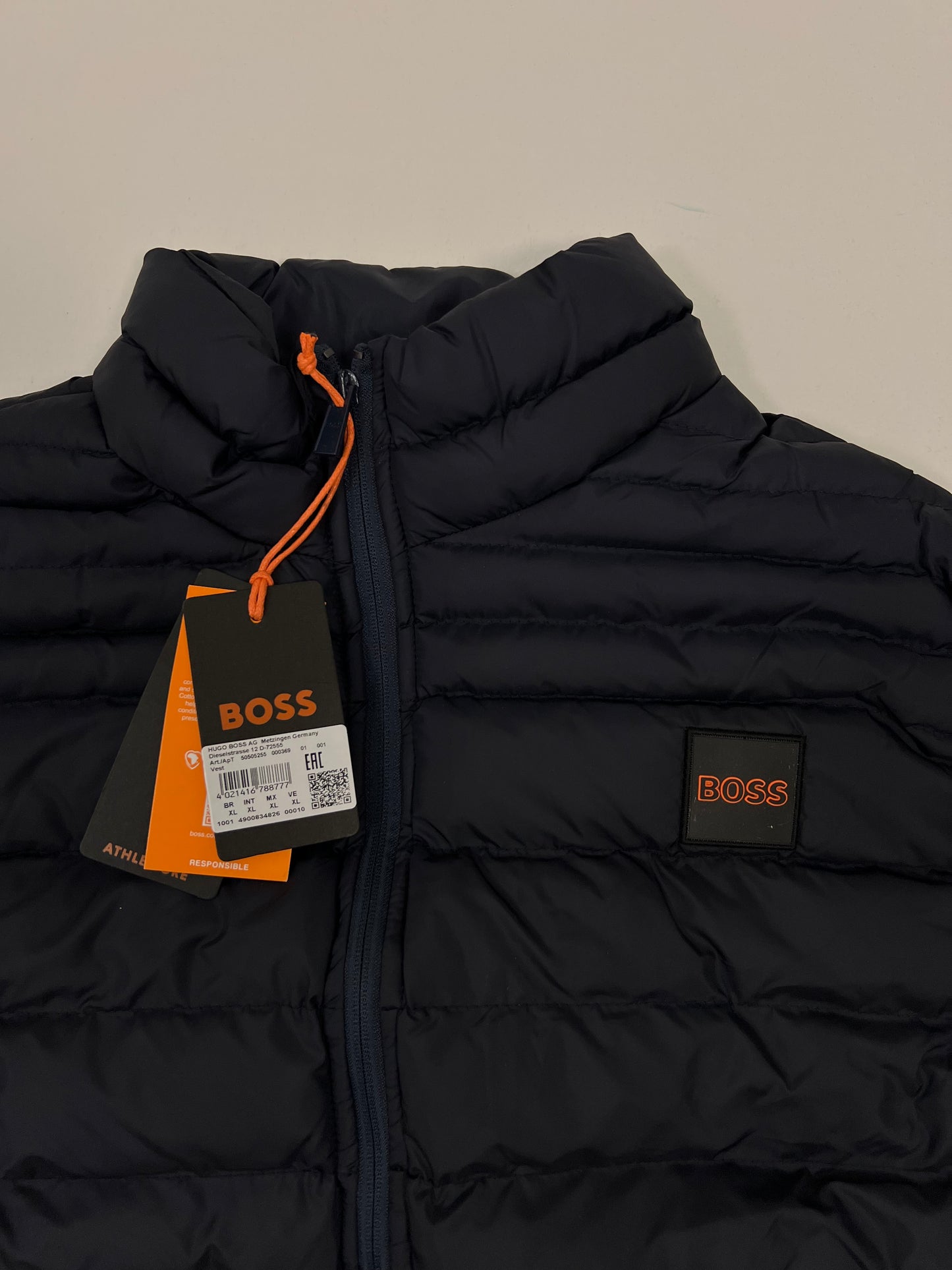 BOSS Crni Elegant Prsluk sa Narandžastim Logom