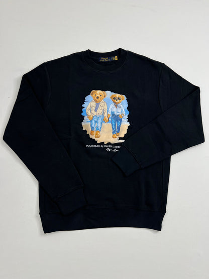 Polo Ralph Lauren Crni Duks sa Couple Bear Summer Printom