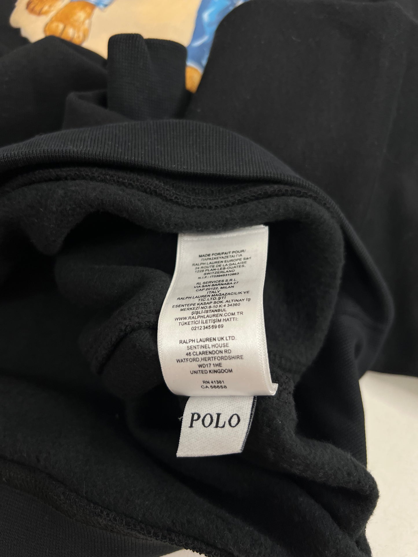 Polo Ralph Lauren Crni Duks sa Couple Bear Summer Printom