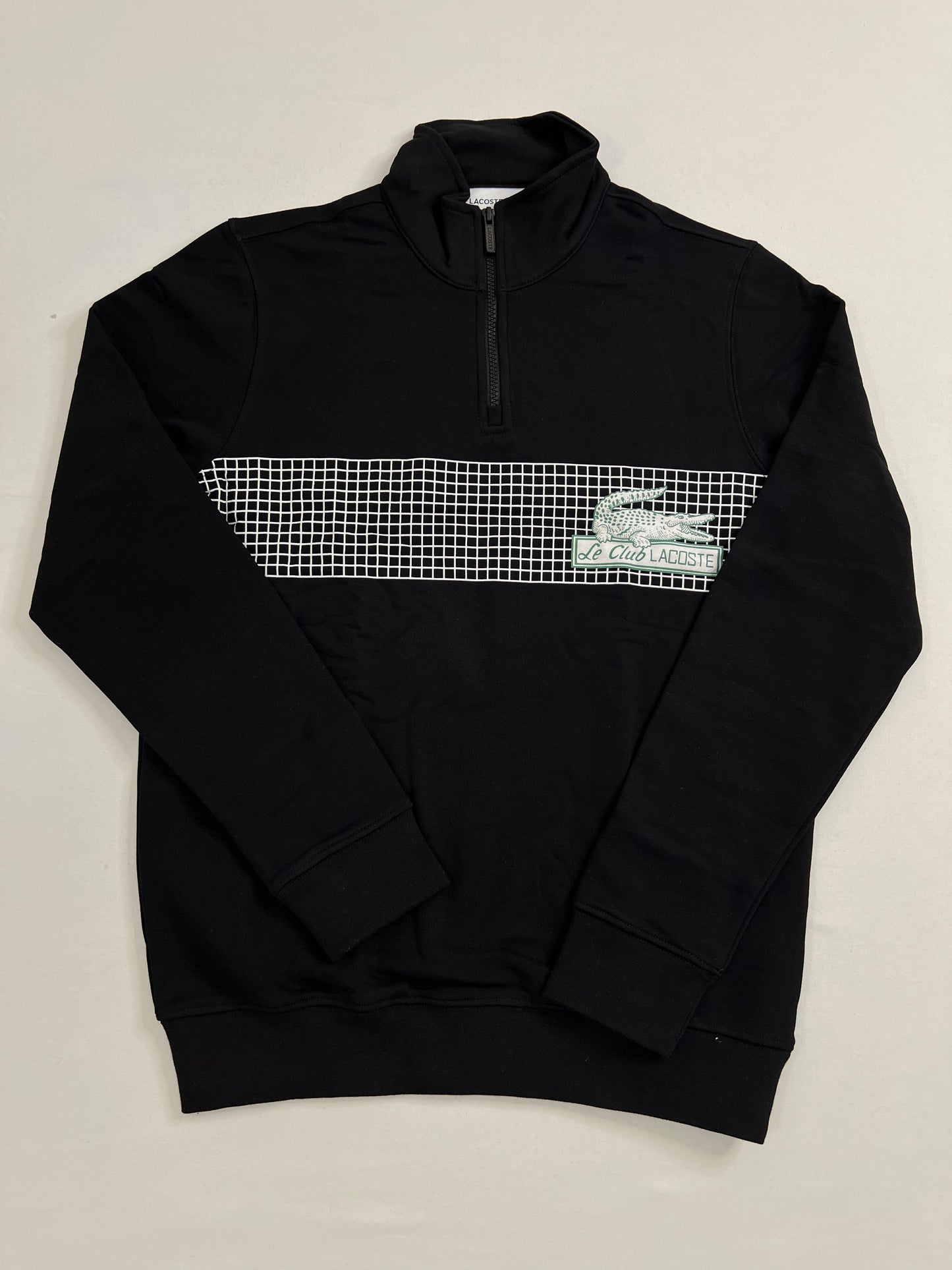 Lacoste Crni Half-Zip Duks sa Le Club Lacoste Logom