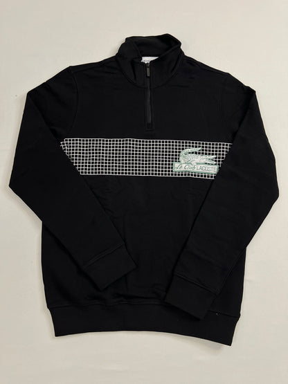 Lacoste Crni Half-Zip Duks sa Le Club Lacoste Logom