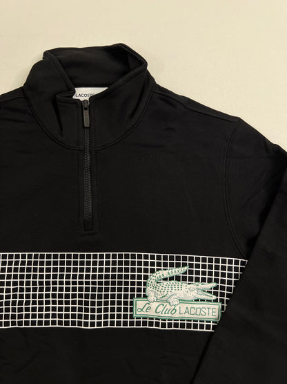 Lacoste Crni Half-Zip Duks sa Le Club Lacoste Logom