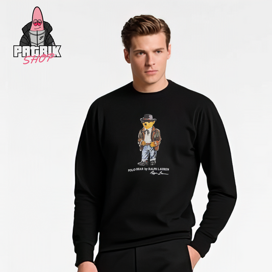 Polo Ralph Lauren Crni Duks sa Cowboy Bear Logom