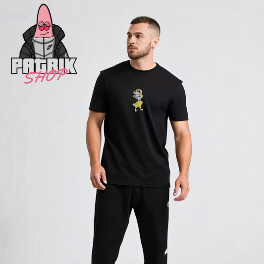 HUGO Blue Crna Majica sa Crazy Duck Printom