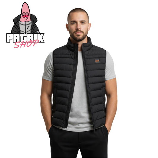 BOSS Crni Elegant Prsluk sa Narandžastim Logom