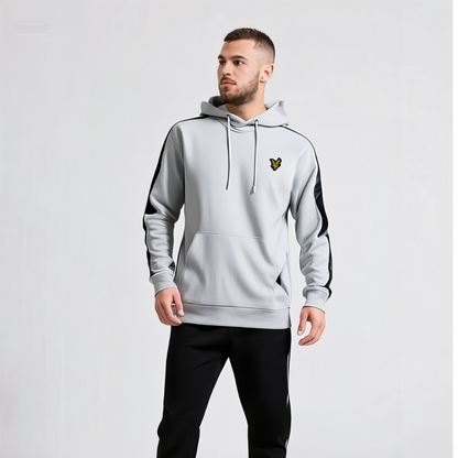Lyle & Scott Sivi Duks sa Textom na Rukavima