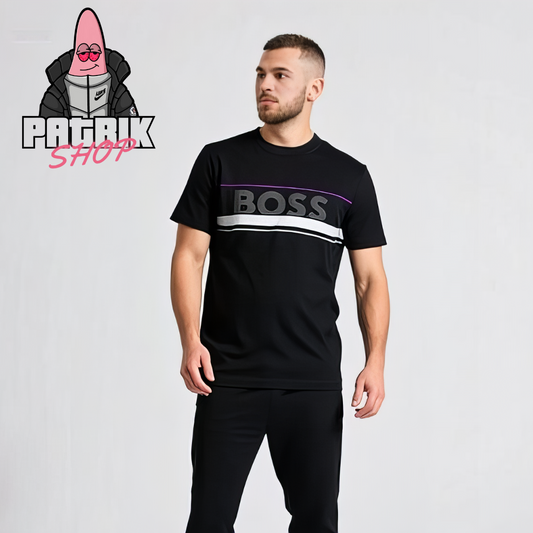 BOSS Crna Majica sa Logom i Detaljima