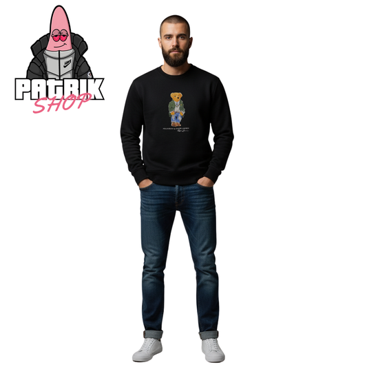 Polo Ralph Lauren Crni Duks sa Gentlemen Bear Printom