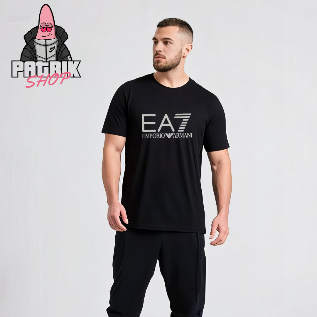 Emporio Armani EA7 Crna Majica sa Printom