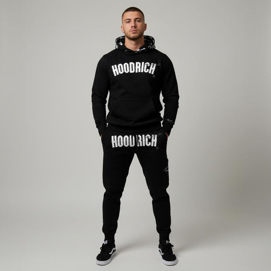 HOODRICH Crni Komplet sa Big Logom