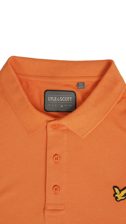 Lyle & Scott Narandžasta Majica na Kragnu