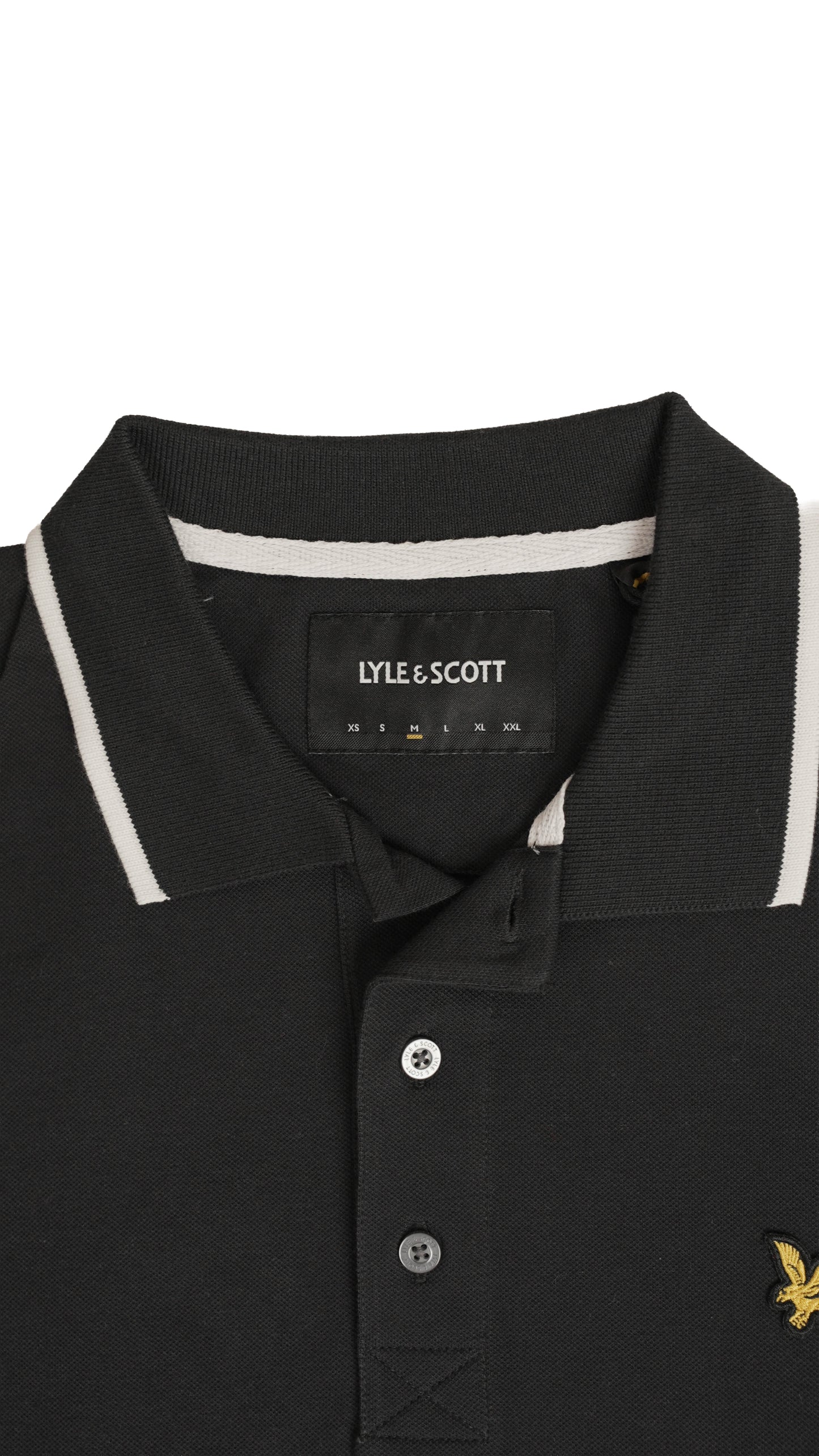 Lyle & Scott Crna Majica na Kragnu