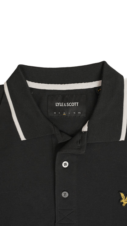 Lyle & Scott Crna Majica na Kragnu