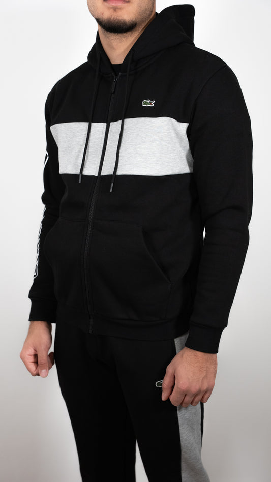 Lacoste Komplet Crni sa Logo Text Printom na Rukavu