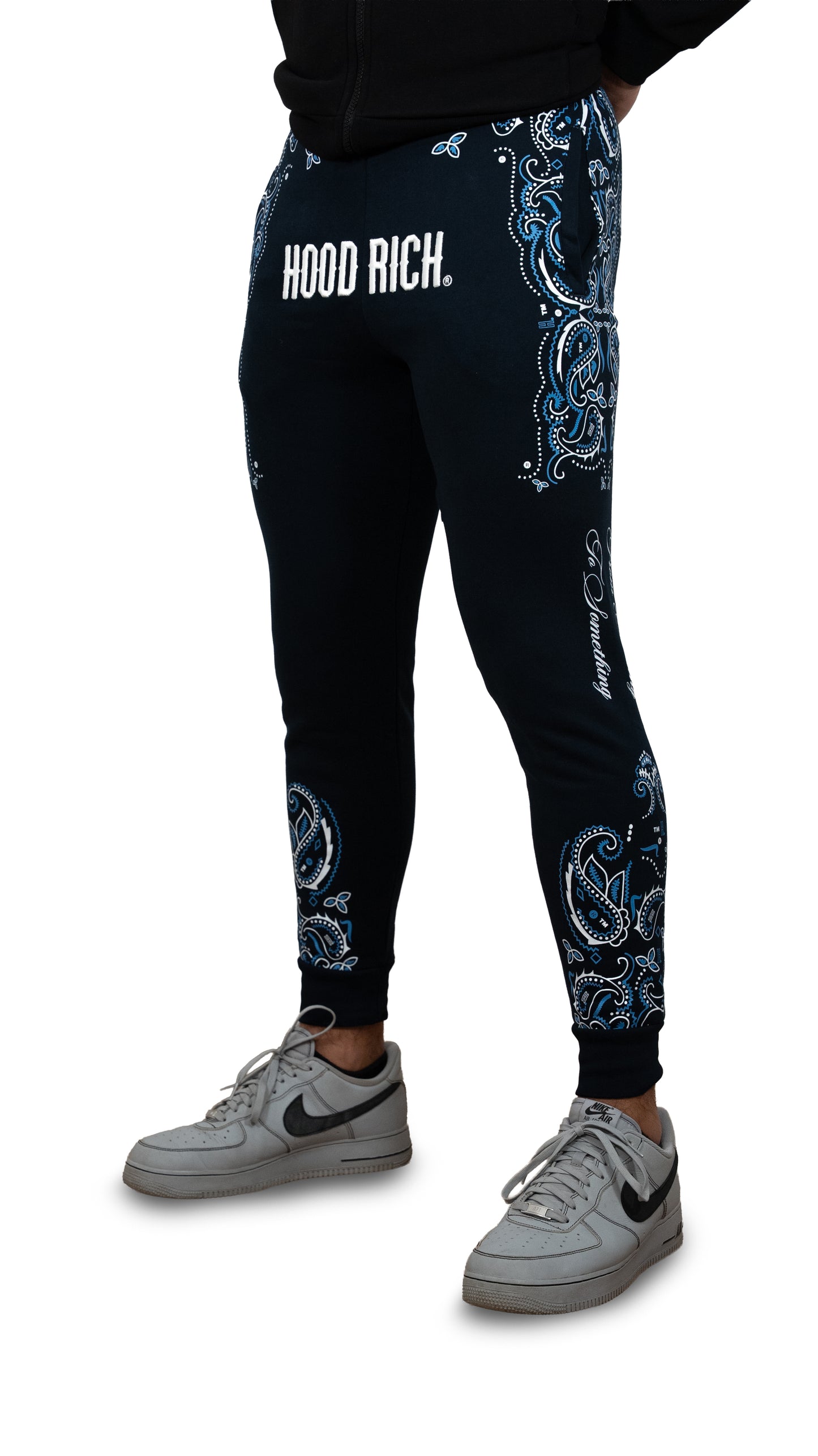 HOODRICH Crni Donji Deo Trenerke sa Bandana Printom