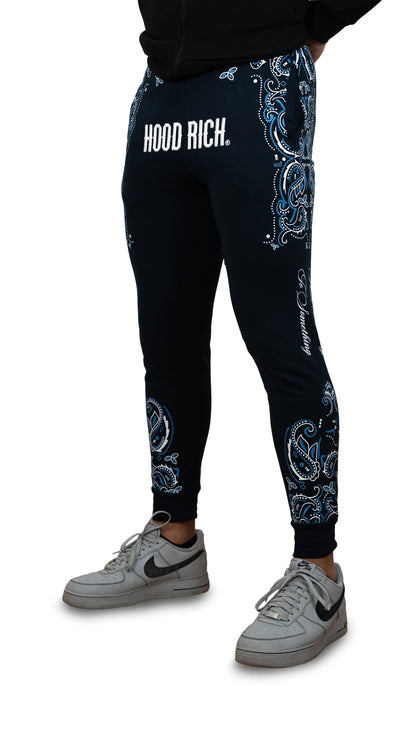 HOODRICH Crni Donji Deo Trenerke sa Bandana Printom