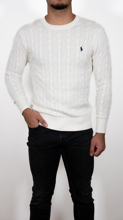 Polo Ralph Lauren Beli Džemper sa Minimalistic Logom