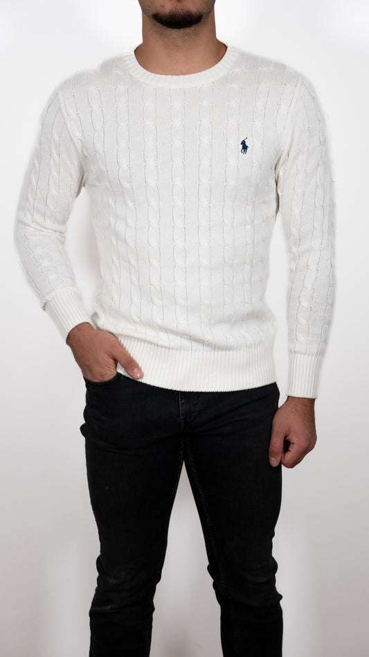 Polo Ralph Lauren Beli Džemper sa Minimalistic Logom