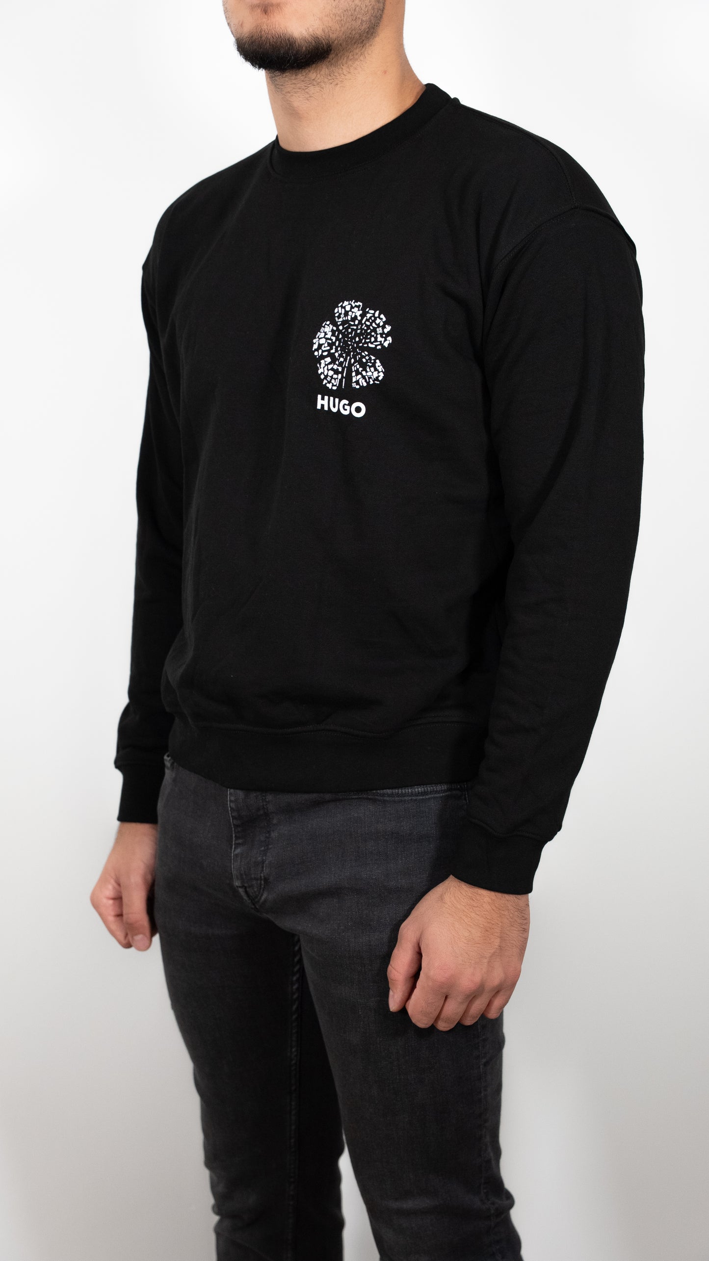 HUGO Crni Duks sa Printom na Leðima