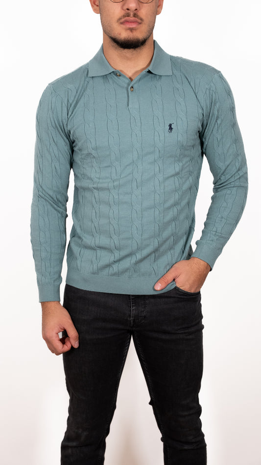 Polo Ralph Lauren Tirkizni Džemper na Kragnu