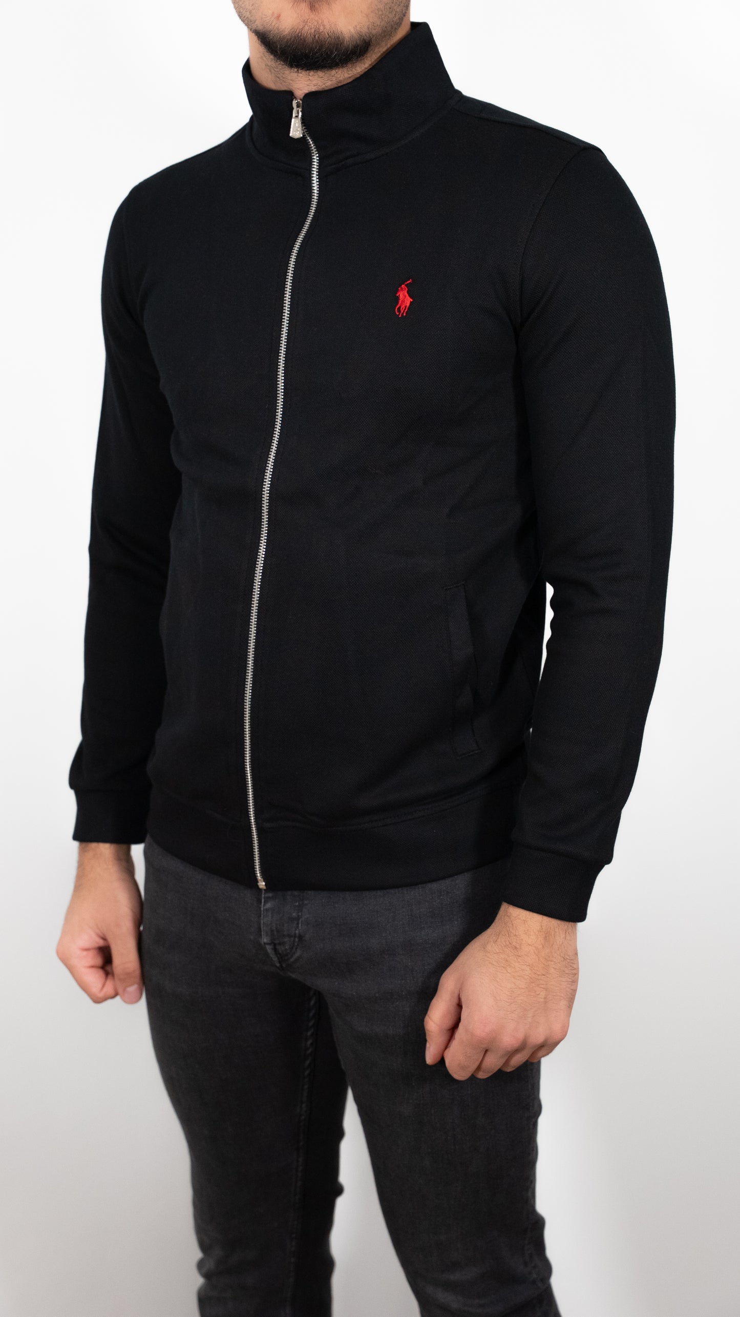 Polo Ralph Lauren Full-Zip Crni Elegant Duks sa Minimalistic Logom