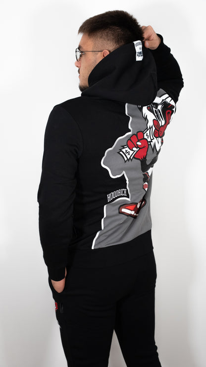 HOODRICH Crna Komplet Trenerka sa Money Collector Printom na Leðima