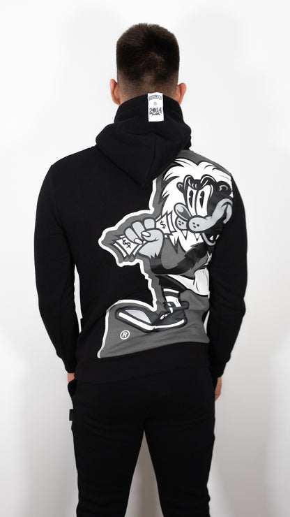 HOODRICH Crni Duks sa Money Collector Printom na Leðima