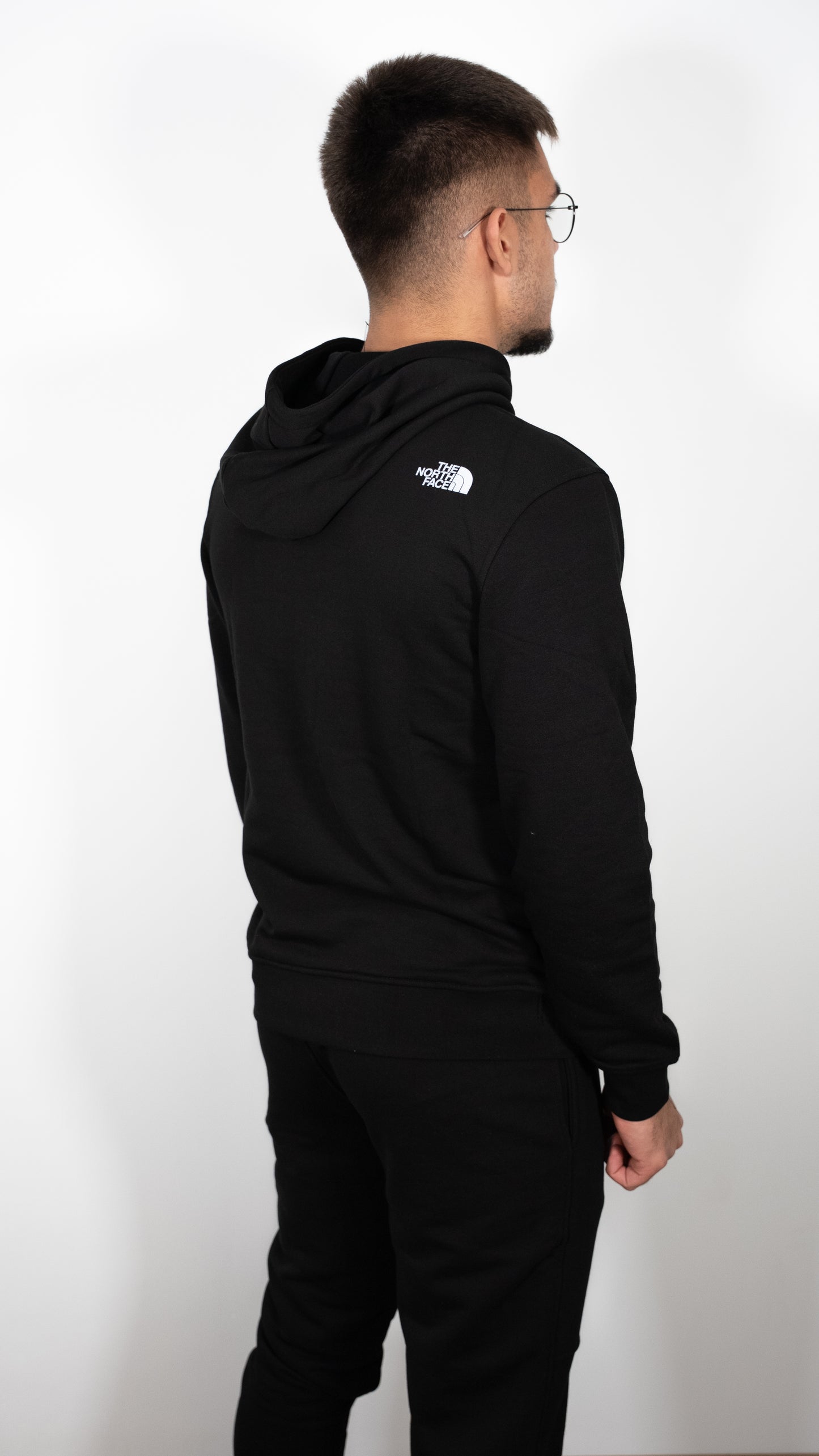 The North Face Crni Komplet sa Basic Logom na Leðima