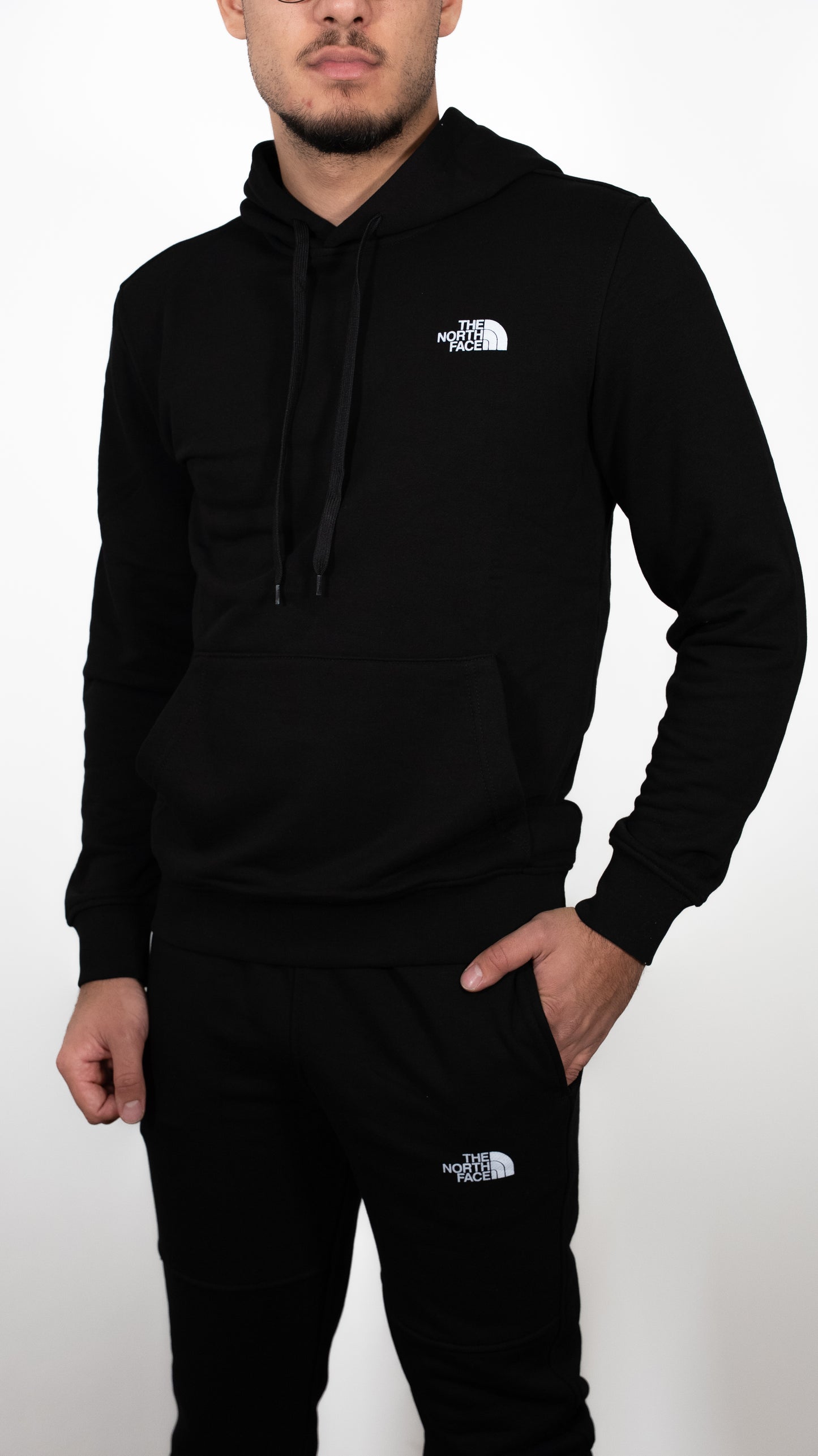 The North Face Crni Komplet sa Basic Logom na Leðima