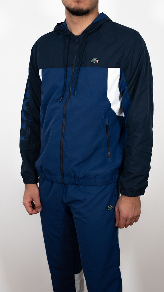 Lacoste Teget Šuškava Komplet Trenerka sa Text Logom na Rukavu