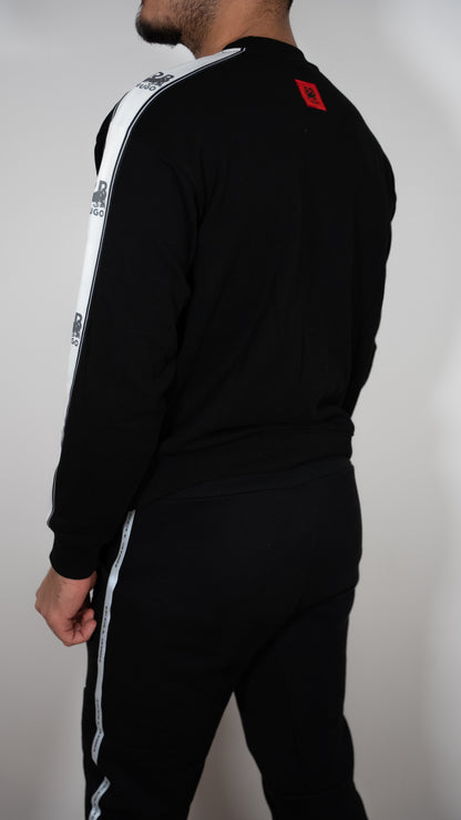 HUGO x Red Bull Crni Duks sa Logom na Rukavima